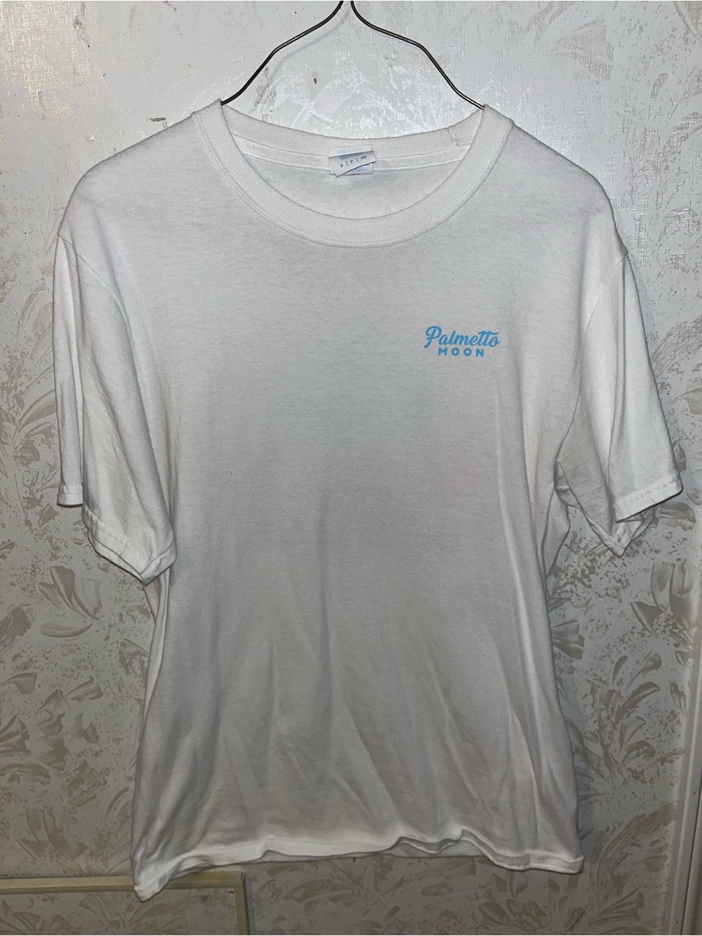 Palmetto Moon Men's White Short-Sleeve Logo Tee